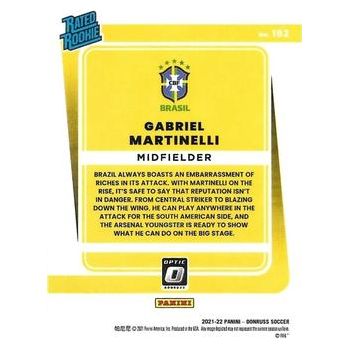 2021-22 Donruss #182 Gabriel Martinelli Optic