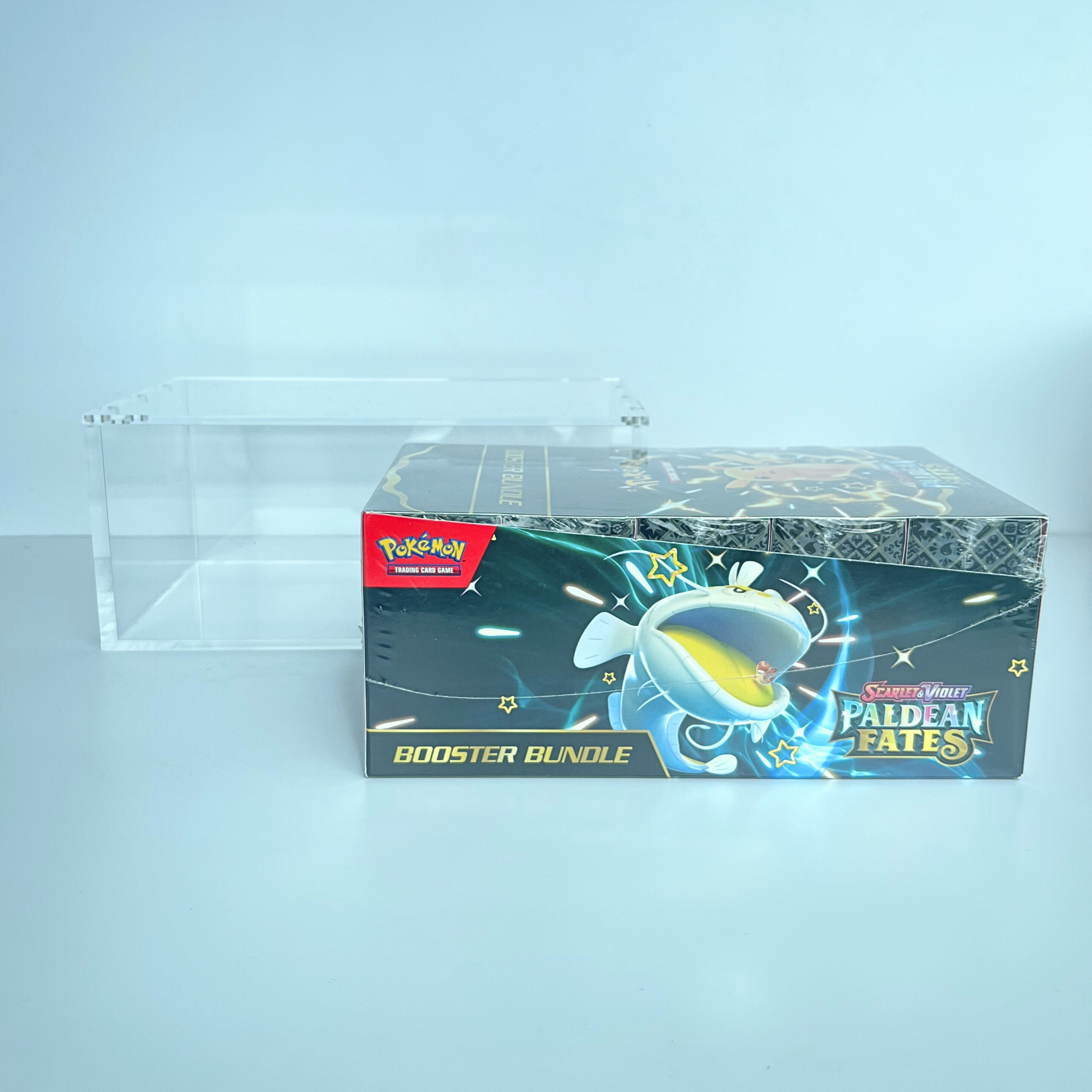 Pokémon TCG Paldean Fates Booster Bundle Display with Acrylic Case