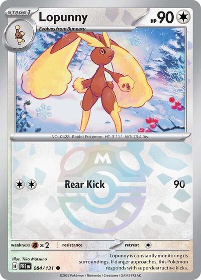 Scarlet & Violet Prismatic Evolutions - 084/131 Lopunny (Master Ball Pattern) Common