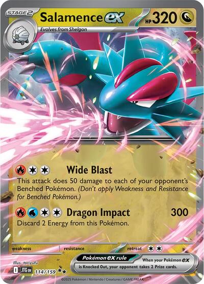 Scarlet & Violet Journey Together - 114/159 Salamence ex Double Rare