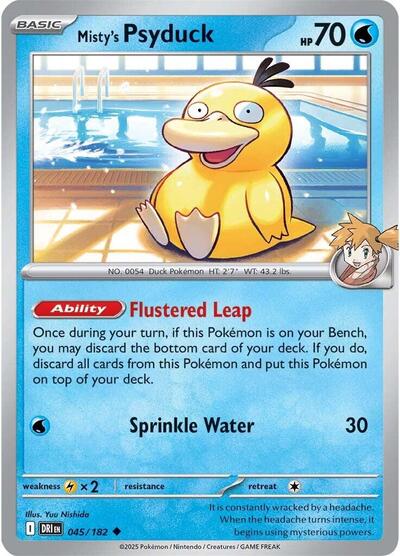 Scarlet & Violet Destined Rivals - 045/182 Misty's Psyduck Uncommon Scarlet & Violet Destined Rivals - 045/182 Misty's Psyduck Uncommon