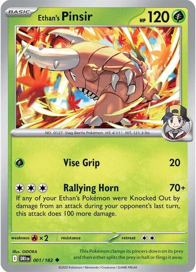 Scarlet & Violet Destined Rivals - 001/182 Ethan's Pinsir Uncommon