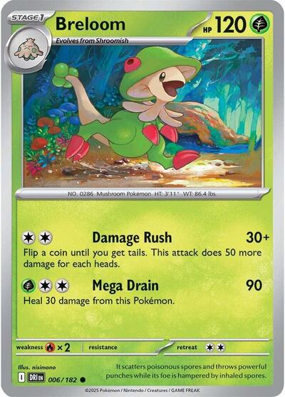 Scarlet & Violet Destined Rivals - 006/182 Breloom Common