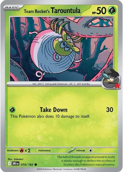 Scarlet & Violet Destined Rivals - 019/182 Team Rocket's Tarountula Common