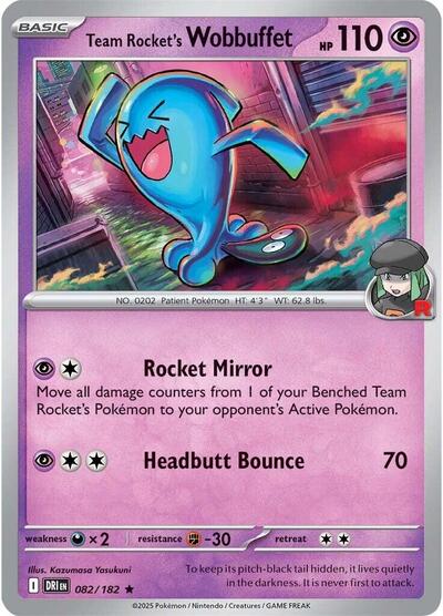 Scarlet & Violet Destined Rivals - 082/182 Team Rocket's Wobbuffet Rare