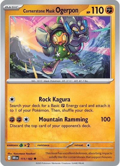 Scarlet & Violet Destined Rivals - 111/182 Cornerstone Mask Ogerpon Uncommon