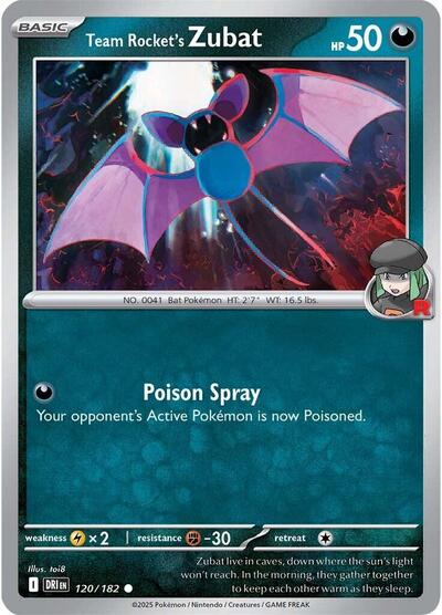 Scarlet & Violet Destined Rivals - 120/182 Team Rocket's Zubat Common