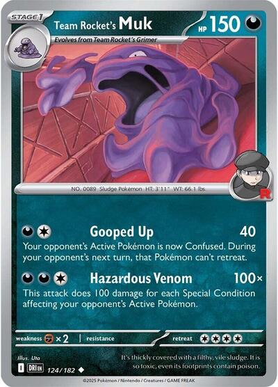 Scarlet & Violet Destined Rivals - 124/182 Team Rocket's Muk Uncommon