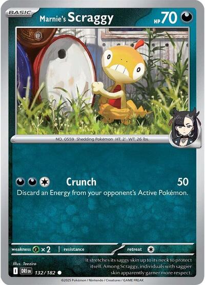 Scarlet & Violet Destined Rivals - 132/182 Marnie's Scraggy Common