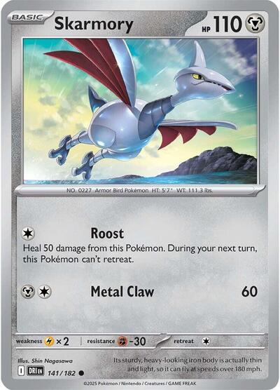 Scarlet & Violet Destined Rivals - 141/182 Skarmory Common