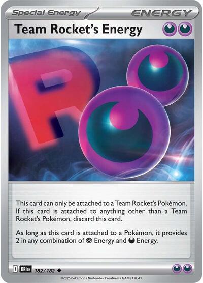 Scarlet & Violet Destined Rivals - 182/182 Team Rocket's Energy Uncommon