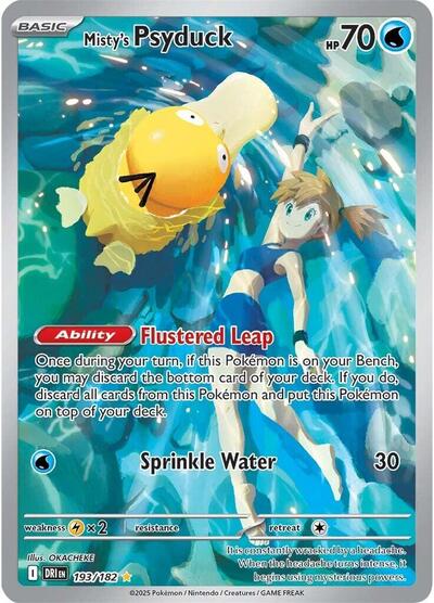 Scarlet & Violet Destined Rivals - 193/182 Misty's Psyduck Illustration Rare