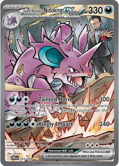 Scarlet & Violet Destined Rivals - 233/182 Team Rocket's Nidoking ex Special Illustration Rare