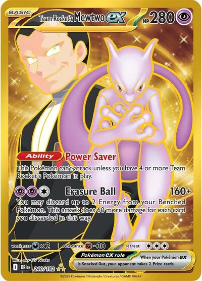 Scarlet & Violet Destined Rivals - 240/182 Team Rocket's Mewtwo ex Hyper Rare