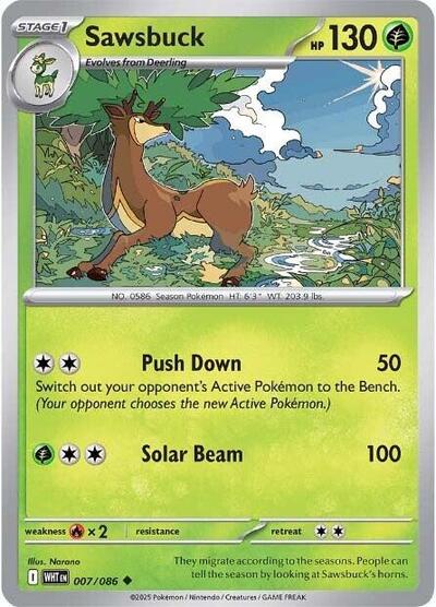 Scarlet & Violet White Flare - 007/086 Sawsbuck Uncommon