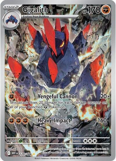 Scarlet & Violet White Flare - 129/086 Gigalith Illustration Rare