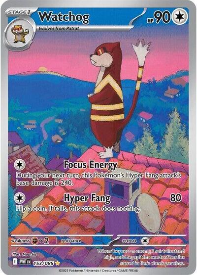 Scarlet & Violet White Flare - 153/086 Watchog Illustration Rare