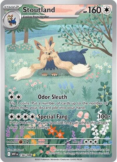Scarlet & Violet White Flare - 156/086 Stoutland Illustration Rare