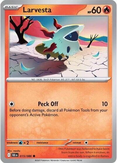 Scarlet & Violet Black Bolt - 015/086 Larvesta Common