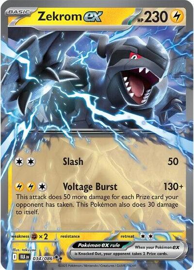 Scarlet & Violet Black Bolt - 034/086 Zekrom ex Double Rare