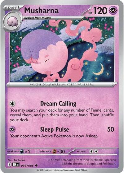 Scarlet & Violet Black Bolt - 036/086 Musharna Uncommon
