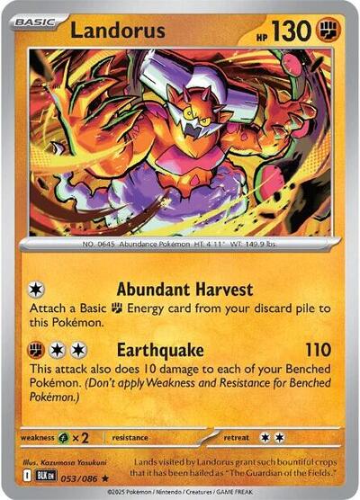 Scarlet & Violet Black Bolt - 053/086 Landorus Rare