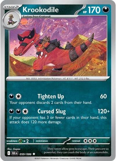 Scarlet & Violet Black Bolt - 059/086 Krookodile Uncommon