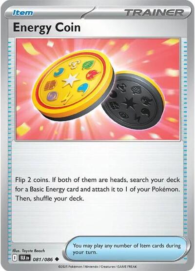 Scarlet & Violet Black Bolt - 081/086 Energy Coin Uncommon