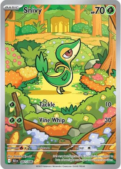 Scarlet & Violet Black Bolt - 087/086 Snivy Illustration Rare