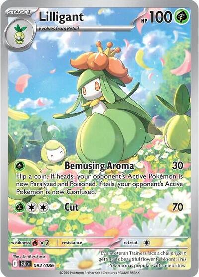 Scarlet & Violet Black Bolt - 092/086 Lilligant Illustration Rare