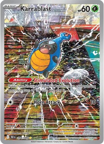 ポケモンカード Karrablast ART rare PSA10 Scarlet & Violet Black Bolt - 094/086 Karrablast Illustration Rare