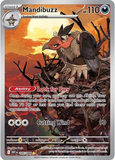 Scarlet & Violet White Flare - 145/086 Mandibuzz Illustration Rare