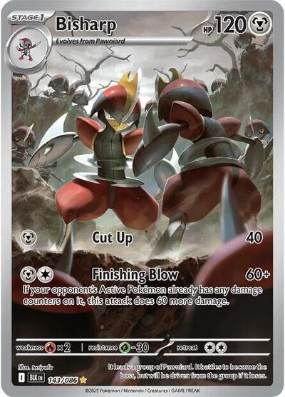 Scarlet & Violet Black Bolt - 143/086 Bisharp Illustration Rare