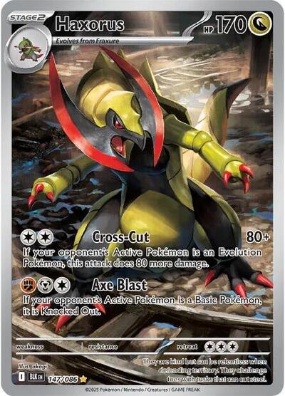 Scarlet & Violet Black Bolt - 147/086 Haxorus Illustration Rare