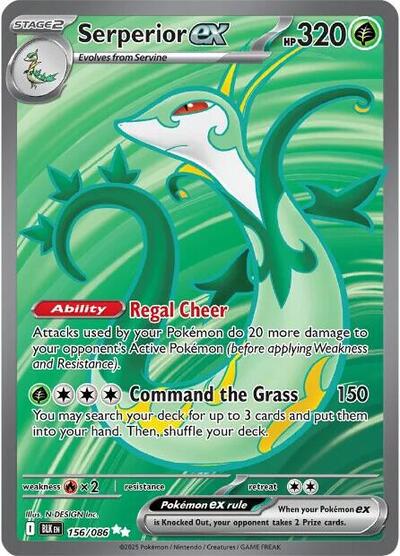 Scarlet & Violet Black Bolt - 156/086 Serperior ex Ultra Rare
