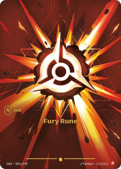 Riftbound - Origins - 007a/298 Fury Rune (Alternate Art) Showcase