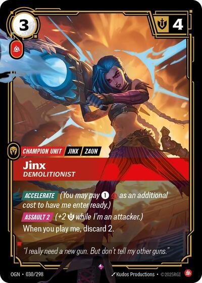 Riftbound - Origins - 030/298 Jinx - Demolitionist Rare
