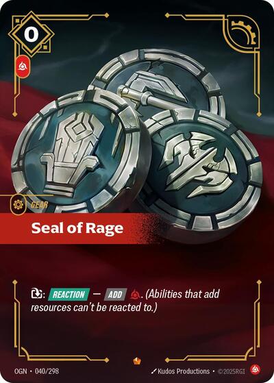 Riftbound - Origins - 040/298 Seal of Rage Epic