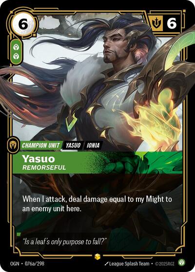 Riftbound - Origins - 076a/298 Yasuo - Remorseful (Alternate Art) Showcase