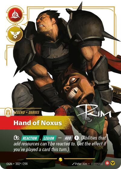 Riftbound - Origins - 302*/298 Darius - Hand of Noxus (Signature) Showcase