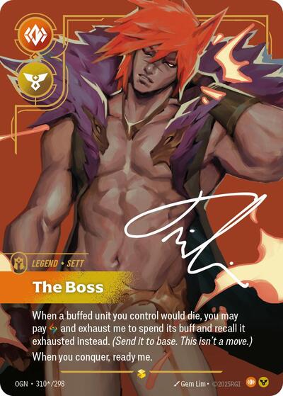 Riftbound - Origins - 310*/298 Sett - The Boss (Signature) Showcase
