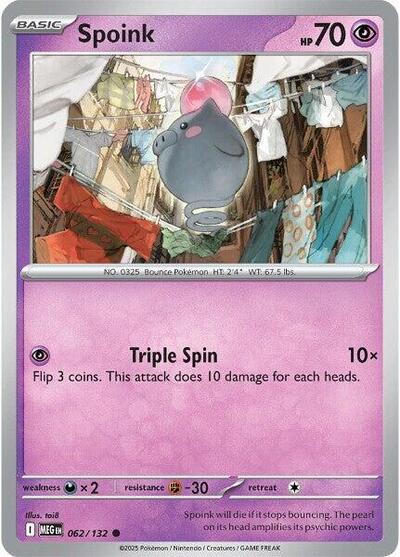 Mega Evolution - 062/132 Spoink Common