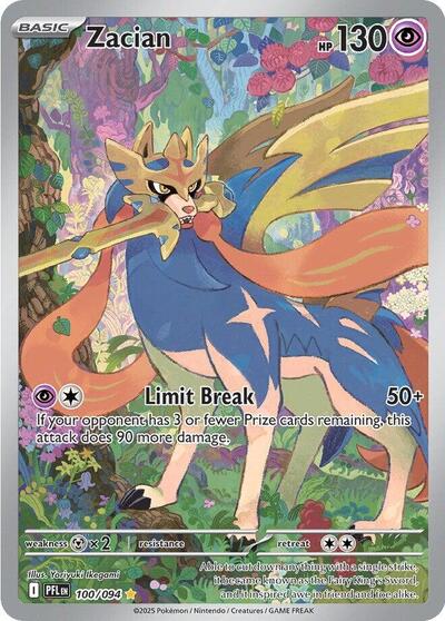 Mega Evolution Phantasmal Flames - 100/094 Zacian Illustration Rare