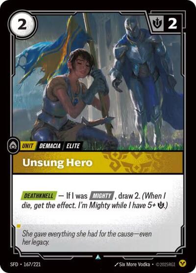 Riftbound Spiritforged - 167/221 Unsung Hero Uncommon