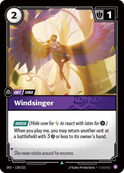 Riftbound Spiritforged - 138/221 Windsinger Uncommon