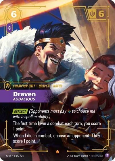 Riftbound Spiritforged - 148/221 Draven - Audacious Epic