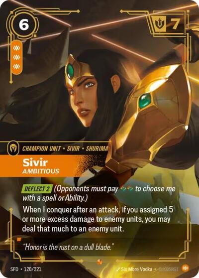 Riftbound Spiritforged - 120/221 Sivir - Ambitious Epic