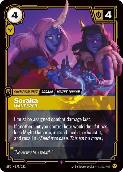Riftbound Spiritforged - 173/221 Soraka - Wanderer Rare