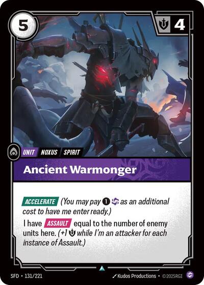 Riftbound Spiritforged - 131/221 Ancient Warmonger Uncommon