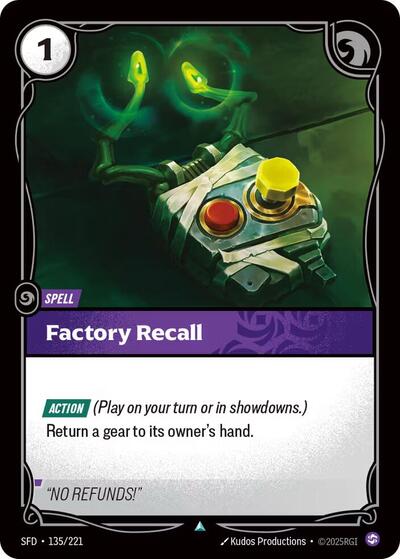 Riftbound Spiritforged - 135/221 Factory Recall Uncommon